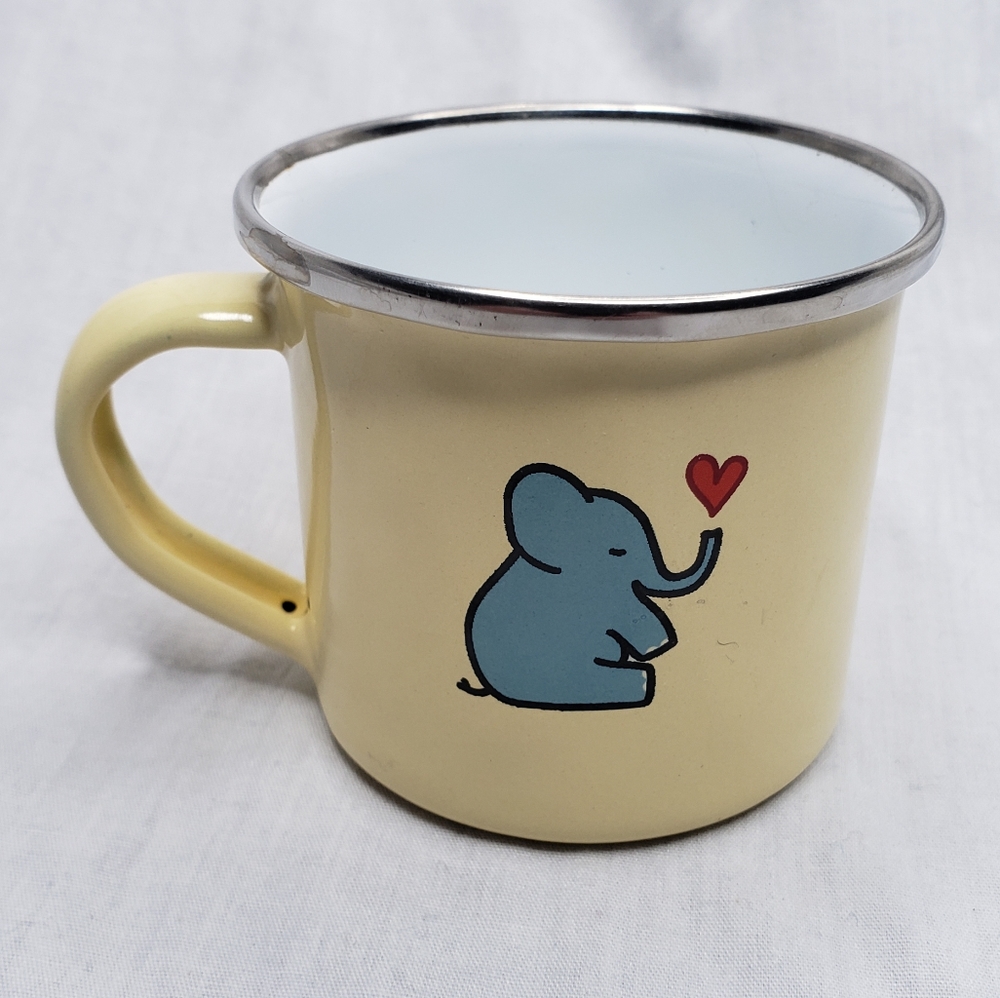 Jack Rabbit Creations Metal Enamel Child's Cup 2020 Elephant Heart